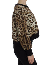 Load image into Gallery viewer, Dolce & Gabbana Leopard Print Crewneck Short Sweater