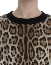 Load image into Gallery viewer, Dolce & Gabbana Leopard Print Crewneck Short Sweater