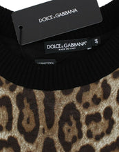 Load image into Gallery viewer, Dolce & Gabbana Leopard Print Crewneck Short Sweater
