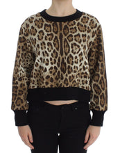 Load image into Gallery viewer, Dolce & Gabbana Leopard Print Crewneck Short Sweater