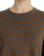 Load image into Gallery viewer, Dolce & Gabbana Oversized Gray Yellow Striped Sweater Top