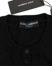 Load image into Gallery viewer, Dolce & Gabbana Black Wool Button Cardigan Sweater Top