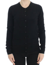 Load image into Gallery viewer, Dolce & Gabbana Black Wool Button Cardigan Sweater Top