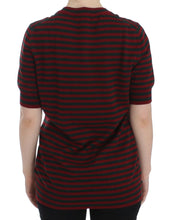 Load image into Gallery viewer, Dolce & Gabbana Red Gray Cashmere Short Sleeve Sweater