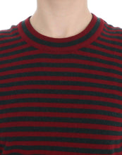 Load image into Gallery viewer, Dolce & Gabbana Red Gray Cashmere Short Sleeve Sweater