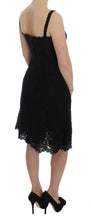 Load image into Gallery viewer, Dolce & Gabbana Elegant Black Floral Lace Knee-Length Dress
