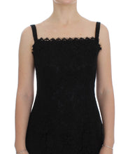 Load image into Gallery viewer, Dolce & Gabbana Elegant Black Floral Lace Knee-Length Dress