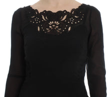 Load image into Gallery viewer, Dolce & Gabbana Elegant Black Floral Lace Sheath Dress