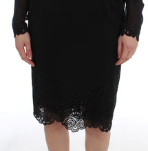 Load image into Gallery viewer, Dolce & Gabbana Elegant Black Floral Lace Sheath Dress