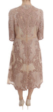 Load image into Gallery viewer, Dolce & Gabbana Elegant Pink Lace Embroidered Shift Dress
