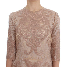 Load image into Gallery viewer, Dolce & Gabbana Elegant Pink Lace Embroidered Shift Dress