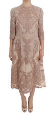 Load image into Gallery viewer, Dolce & Gabbana Elegant Pink Lace Embroidered Shift Dress