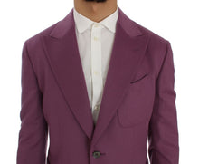 Load image into Gallery viewer, Dolce & Gabbana Elegant Purple Cashmere-Silk Blend Blazer