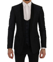 Load image into Gallery viewer, Dolce & Gabbana Elegant Blue & Black Slim Fit Suit Ensemble