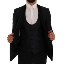 Load image into Gallery viewer, Dolce & Gabbana Elegant Blue & Black Slim Fit Suit Ensemble