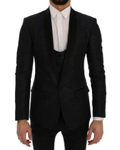 Load image into Gallery viewer, Dolce & Gabbana Elegant Blue & Black Slim Fit Suit Ensemble