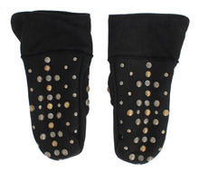 Load image into Gallery viewer, Dolce & Gabbana Elegant Studded Gray Wool Gloves