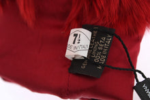Load image into Gallery viewer, Dolce & Gabbana Brown Leather Red Fur Elbow Gloves