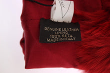 Load image into Gallery viewer, Dolce & Gabbana Brown Leather Red Fur Elbow Gloves