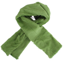 Load image into Gallery viewer, Dolce & Gabbana Elegant Green Fur Shoulder Wrap Scarf