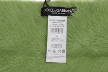 Load image into Gallery viewer, Dolce & Gabbana Elegant Green Fur Shoulder Wrap Scarf