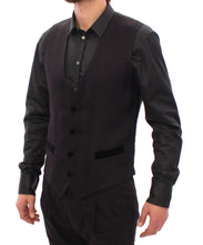 Load image into Gallery viewer, Dolce & Gabbana Elegant Black Wool Silk Blend Dress Vest