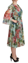 Load image into Gallery viewer, Dolce & Gabbana Floral Silk Midi Wrap Dress