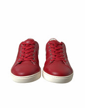 Load image into Gallery viewer, Dolce & Gabbana Elegant Red Leather Low Top Sneakers