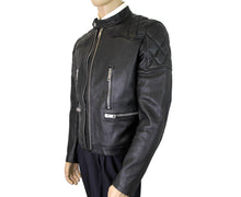 Load image into Gallery viewer, Burberry Burberry Men's Black Leather Diamond Quilted Biker Jacket