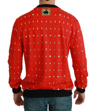 Load image into Gallery viewer, Dolce & Gabbana Elegant Red Crystal-Embellished Pullover Sweater