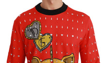 Load image into Gallery viewer, Dolce & Gabbana Elegant Red Crystal-Embellished Pullover Sweater