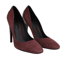 Load image into Gallery viewer, Bottega Veneta Women's Dark Rose Suede Leather Luxe Heels