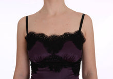 Load image into Gallery viewer, Dolce & Gabbana Elegant Purple Silk Lace Shift Dress