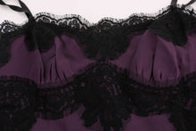 Load image into Gallery viewer, Dolce & Gabbana Elegant Purple Silk Lace Shift Dress