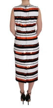 Load image into Gallery viewer, Dolce & Gabbana Sleeveless Striped Sheath Dress
