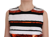 Load image into Gallery viewer, Dolce & Gabbana Sleeveless Striped Sheath Dress