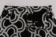 Load image into Gallery viewer, Dolce & Gabbana Chic Black & White Patterned Linen Shorts
