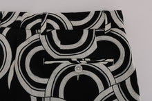 Load image into Gallery viewer, Dolce & Gabbana Chic Black & White Patterned Linen Shorts