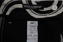 Load image into Gallery viewer, Dolce & Gabbana Chic Black & White Patterned Linen Shorts