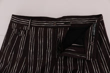 Load image into Gallery viewer, Dolce & Gabbana Bordeaux Striped Cotton Knee High Shorts