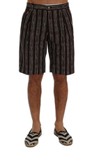 Load image into Gallery viewer, Dolce & Gabbana Bordeaux Striped Cotton Knee High Shorts