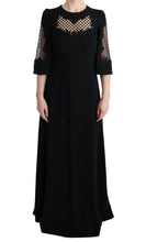 Load image into Gallery viewer, Dolce & Gabbana Elegant Black Floral Maxi Dress