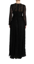 Load image into Gallery viewer, Dolce & Gabbana Elegant Black Sheath Long Sleeve Dress