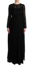 Load image into Gallery viewer, Dolce & Gabbana Elegant Black Sheath Long Sleeve Dress
