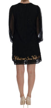 Load image into Gallery viewer, Dolce & Gabbana Black Lace Sequined Shift Dress