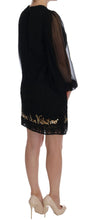 Load image into Gallery viewer, Dolce & Gabbana Black Lace Sequined Shift Dress