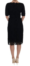 Load image into Gallery viewer, Dolce & Gabbana Elegant Black Knee-Length Sheath Dress