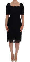 Load image into Gallery viewer, Dolce & Gabbana Elegant Black Knee-Length Sheath Dress