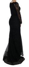 Load image into Gallery viewer, Dolce & Gabbana Elegant Full Length Black Sheath Maxi Dress