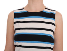 Load image into Gallery viewer, Dolce & Gabbana Elegant Sleeveless Striped Silk Shift Dress